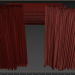 3d Curtains with Roman curtain and Telle set 02 модель купить - ракурс