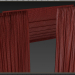 3d Curtains with Roman curtain and Telle set 02 модель купить - ракурс