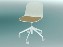 Chair with SEELA castors (S340 with padding and wood trim)