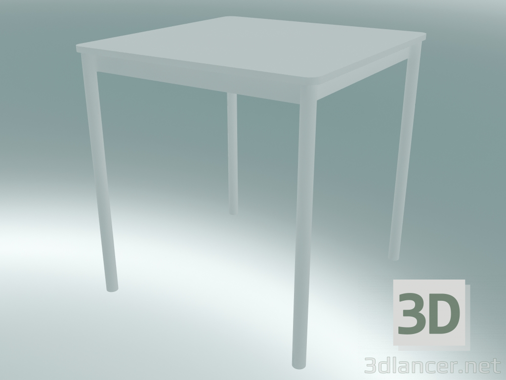 Modelo 3d Mesa quadrada Base 70X70 cm (Branco) - preview