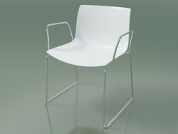 Silla 2074 (sobre rieles, con reposabrazos, polipropileno PO00401)