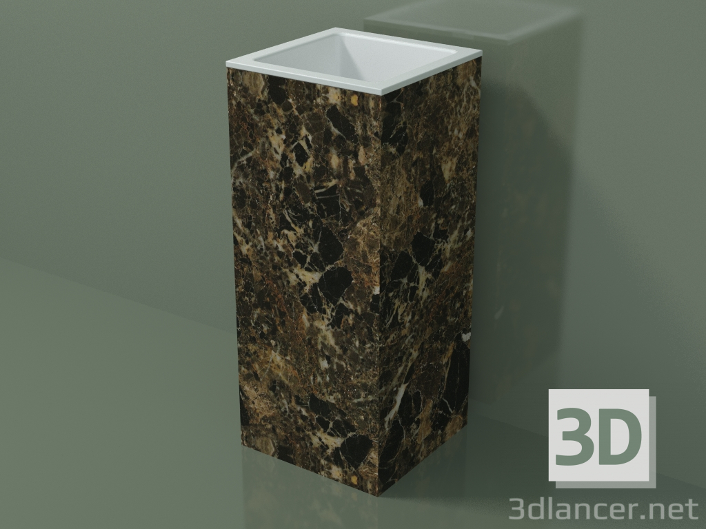 3d model Lavabo de pie (03R116101, Emperador M06, L 36, P 36, H 85 cm) - vista previa