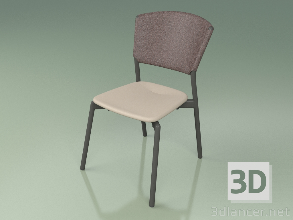 3d model Silla 020 (Metal Ahumado, Marrón, Mole de resina de poliuretano) - vista previa