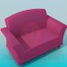 modèle 3D Fauteuil large - preview