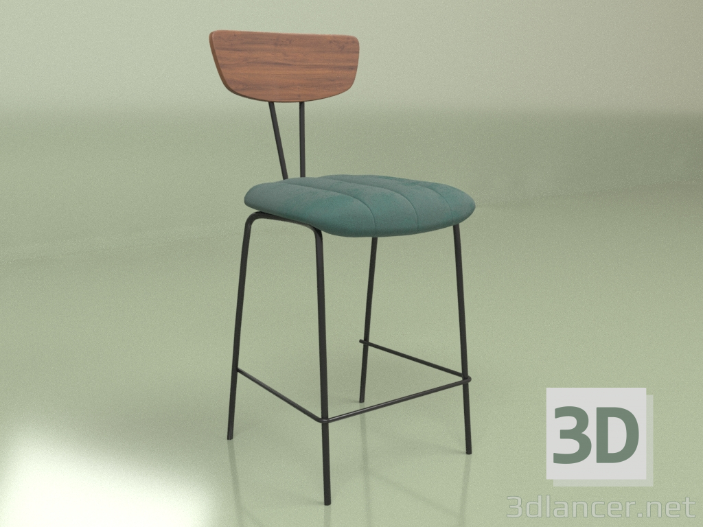 3d model Semi-bar chair Apel (green) - preview