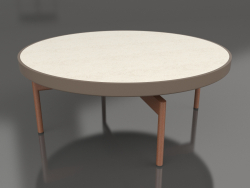 Runder Couchtisch Ø90x36 (Bronze, DEKTON Danae)