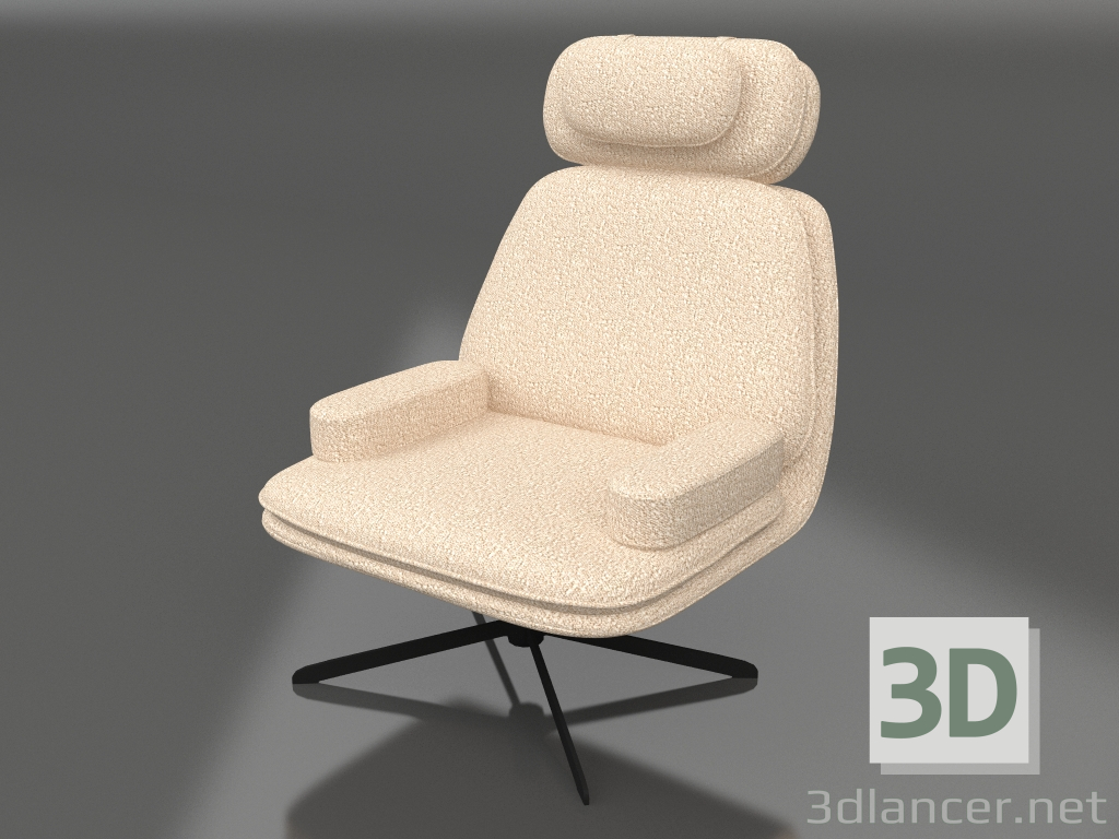 modèle 3D Chaise longue Tyler - preview