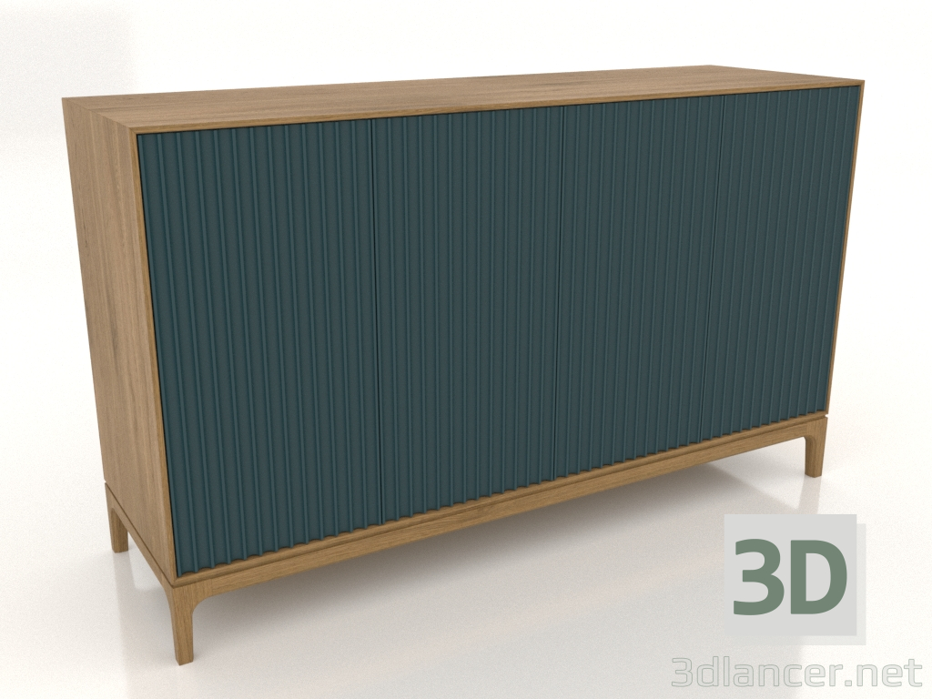 modello 3D Mobile TV FARGO con frontali fresati 1600x500x950 mm (onda marina, rovere naturale, opzione 2) - anteprima