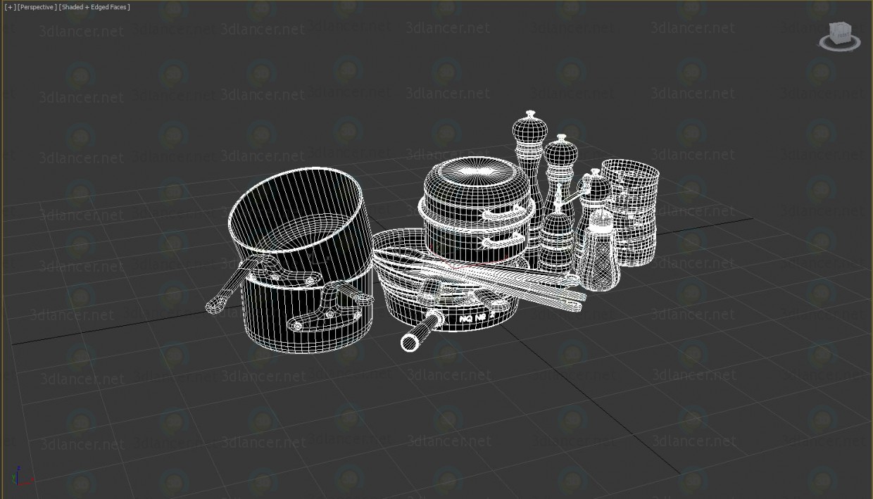 3d model cocinar platos - vista previa