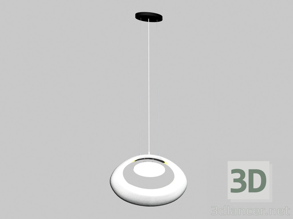 modello 3D Lampadario md 10360-4a culla 4 set bianco - anteprima