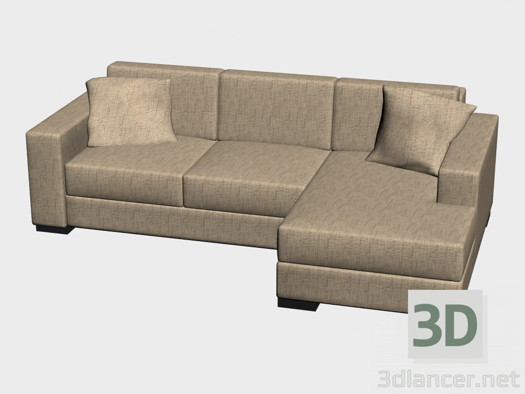 3d model Chaisselong - vista previa