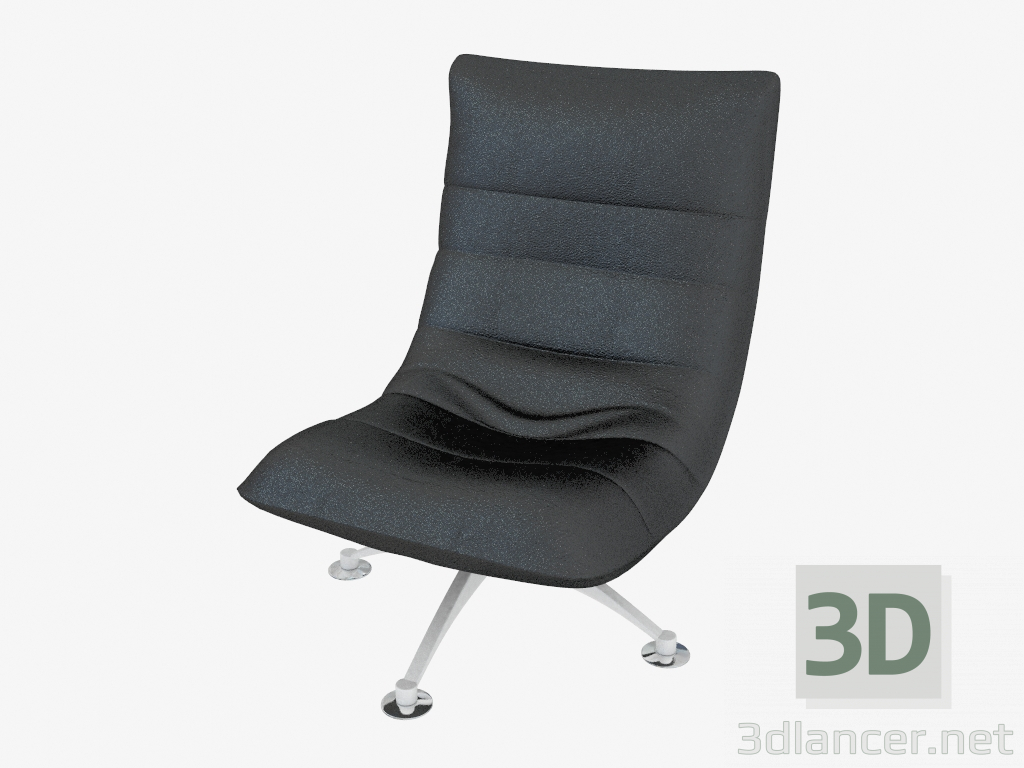 modèle 3D Fauteuil Iris (cuir) - preview