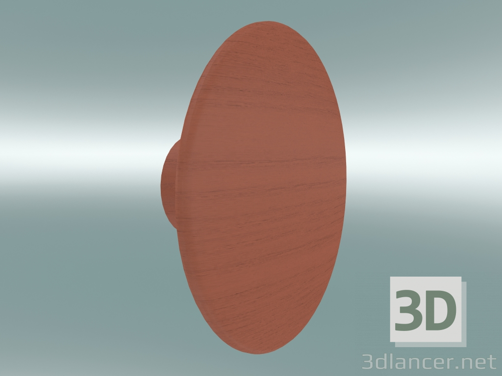 3d model Gancho para ropa Dots Wood (Ø13 cm, Mandarina) - vista previa