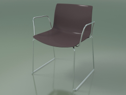 Silla 2074 (sobre rieles, con reposabrazos, polipropileno PO00404)