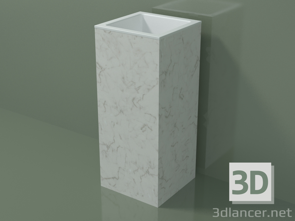 3d model Lavabo de pie (03R116101, Carrara M01, L 36, P 36, H 85 cm) - vista previa