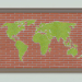 modèle 3D de Carte du monde sous forme de panneau avec éclairage (2 types) acheter - rendu