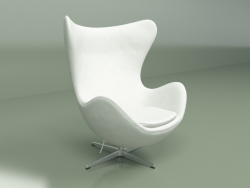 Fauteuil Egg (cuir blanc)