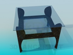 Coffee table with glass top