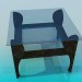 3d model Coffee table with glass top - preview