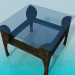 3d model Coffee table with glass top - preview