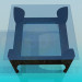 3d model Coffee table with glass top - preview