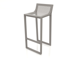 Tabouret haut avec dossier haut (Gris quartz)