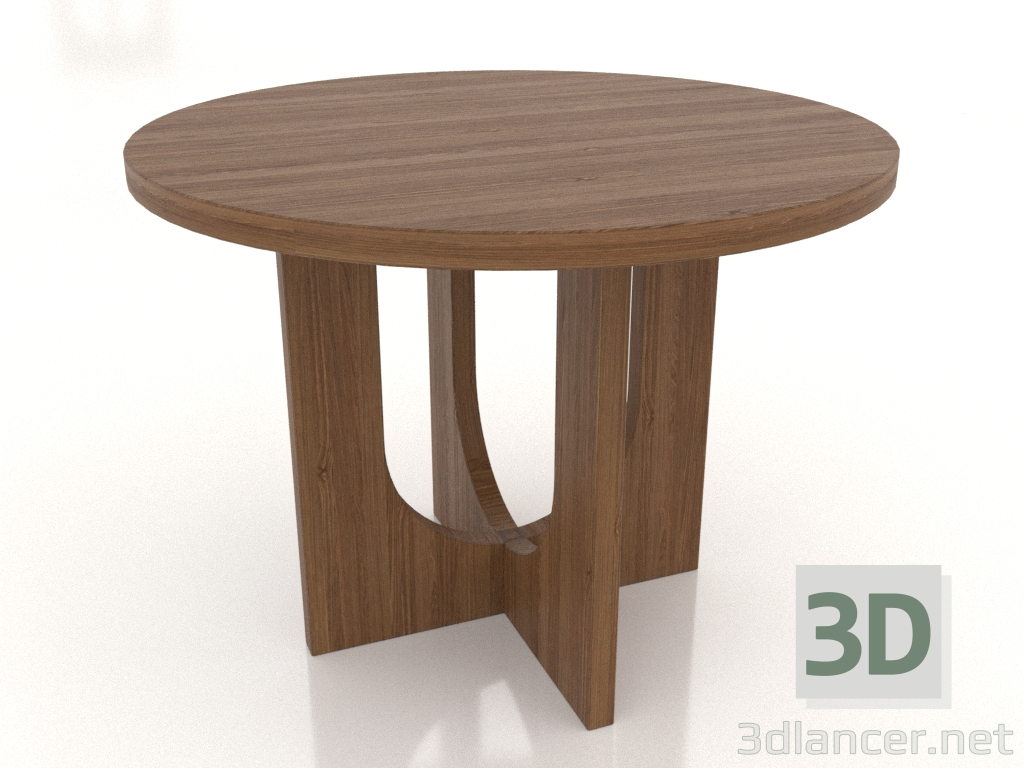 3d model Dining table ROUND Ø 1000 mm (light walnut) - preview