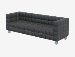 Ledersofas Triple-Hoffmann Kubus