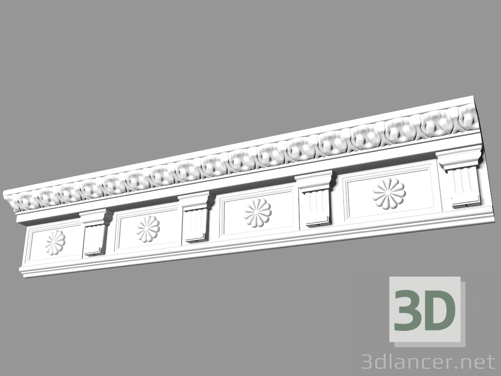 3d модель Карниз формовой (КФ21) – превью