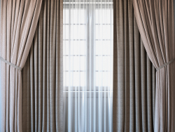 Curtains with tulle set 04