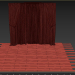 3d Curtains with tulle set 04 model buy - render