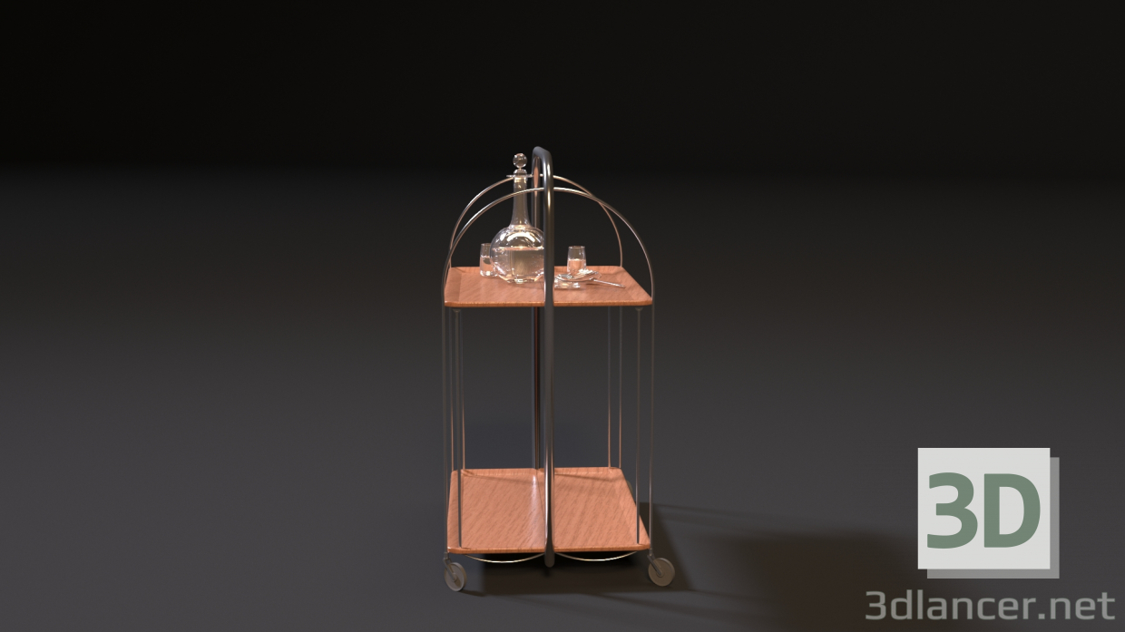 3d USSR food trolley модель купить - ракурс