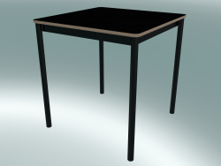 Base de table carrée 70X70 cm (Noir, Contreplaqué, Noir)