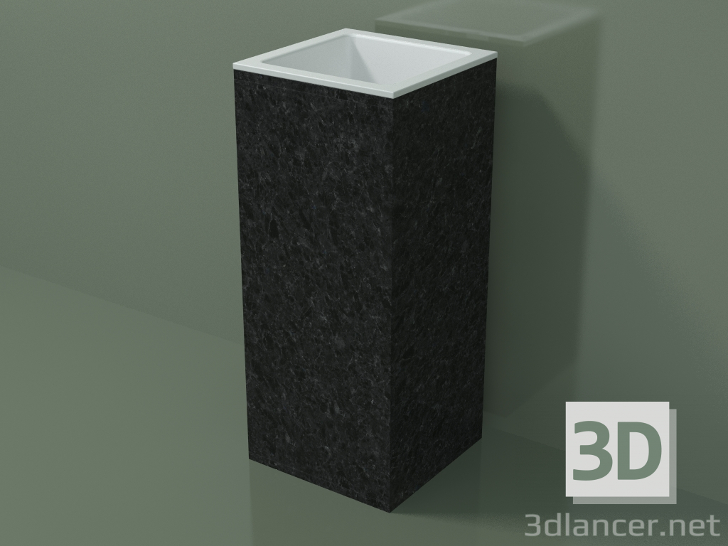 modello 3D Lavabo freestanding (03R116101, Nero Assoluto M03, L 36, P 36, H 85 cm) - anteprima