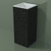 modello 3D Lavabo freestanding (03R116101, Nero Assoluto M03, L 36, P 36, H 85 cm) - anteprima