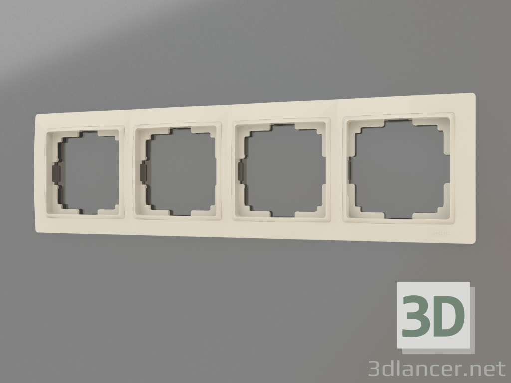 3d model Marco para 4 postes Snabb Basic (marfil) - vista previa