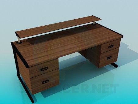 Modelo 3d Mesa do computador - preview