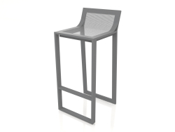 Tabouret haut avec dossier haut (Anthracite)