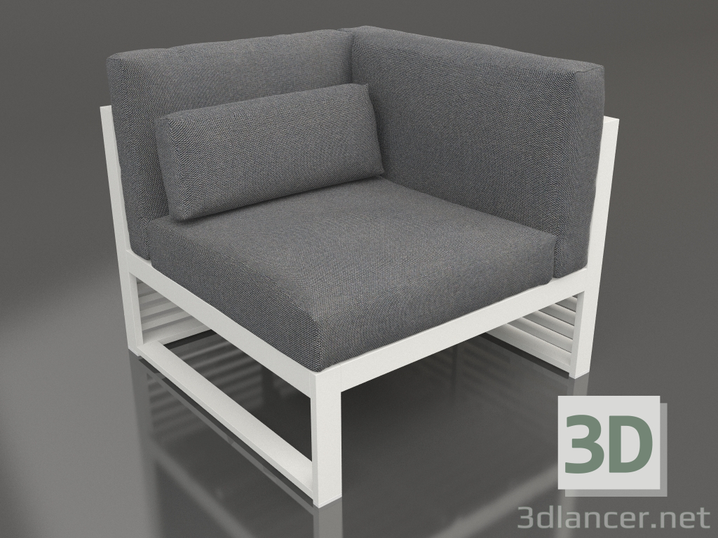 3D Modell Modulsofa, Abschnitt 6 rechts, hohe Rückenlehne (Achatgrau) - Vorschau