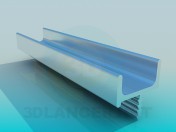 Profil aluminium de meubles