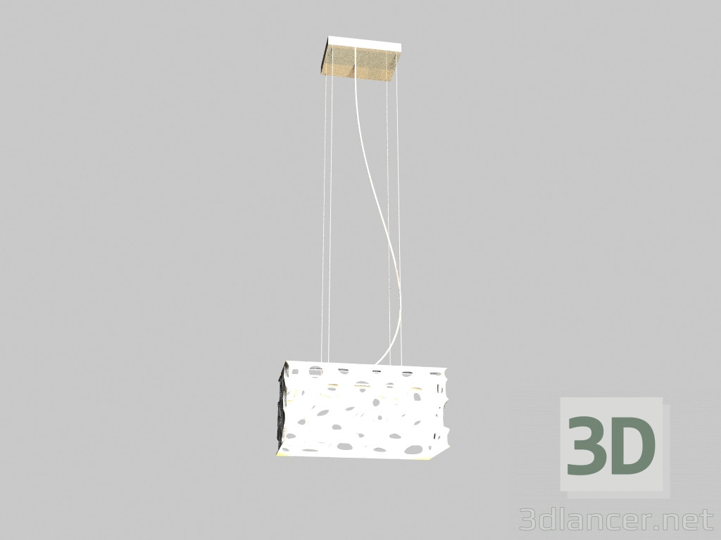 3d model Colgante luminaria md 10376-2a duna 2 conjunto blanco - vista previa