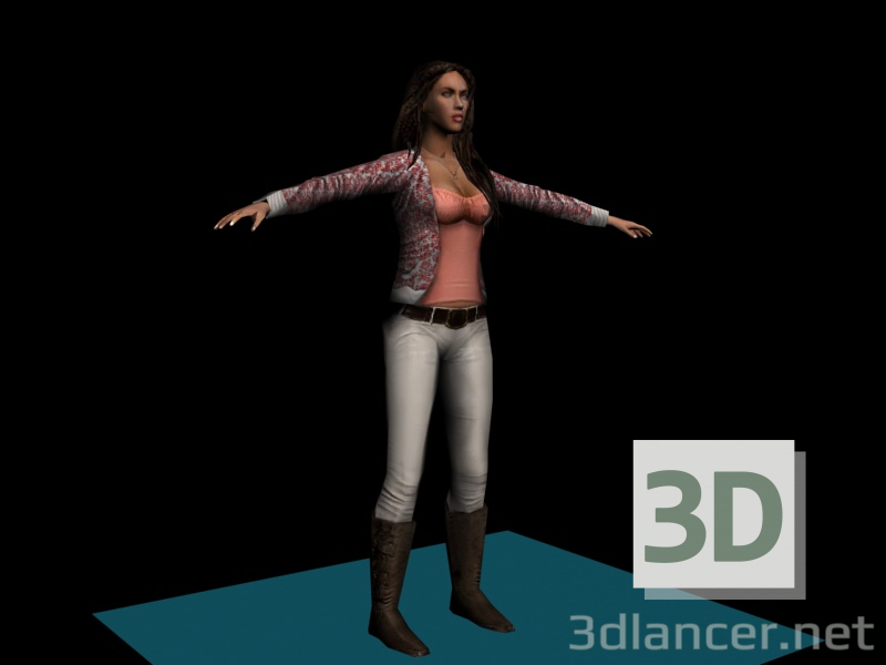 3d model Megan Fox - vista previa