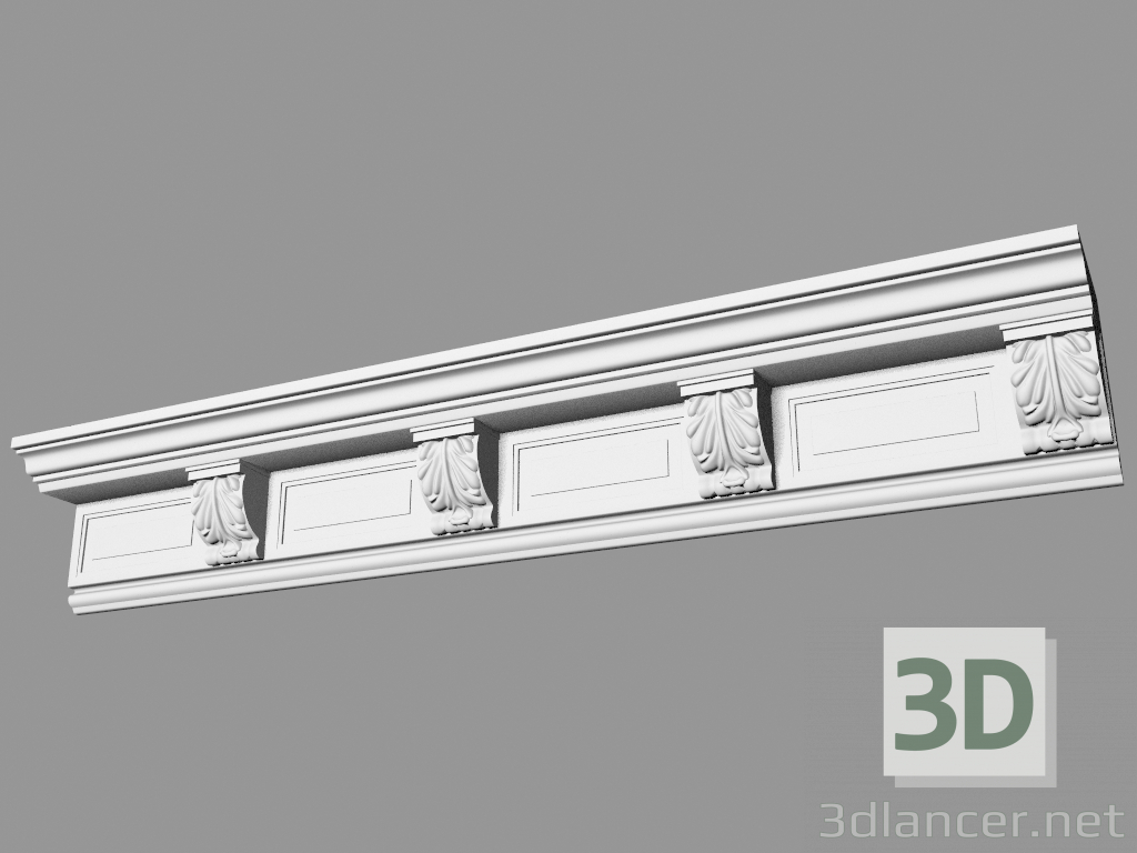 3D Modell Geformtes Gesims (CF22) - Vorschau