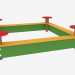 Modelo 3d Caixa de areia infantil para brincar (5305) - preview