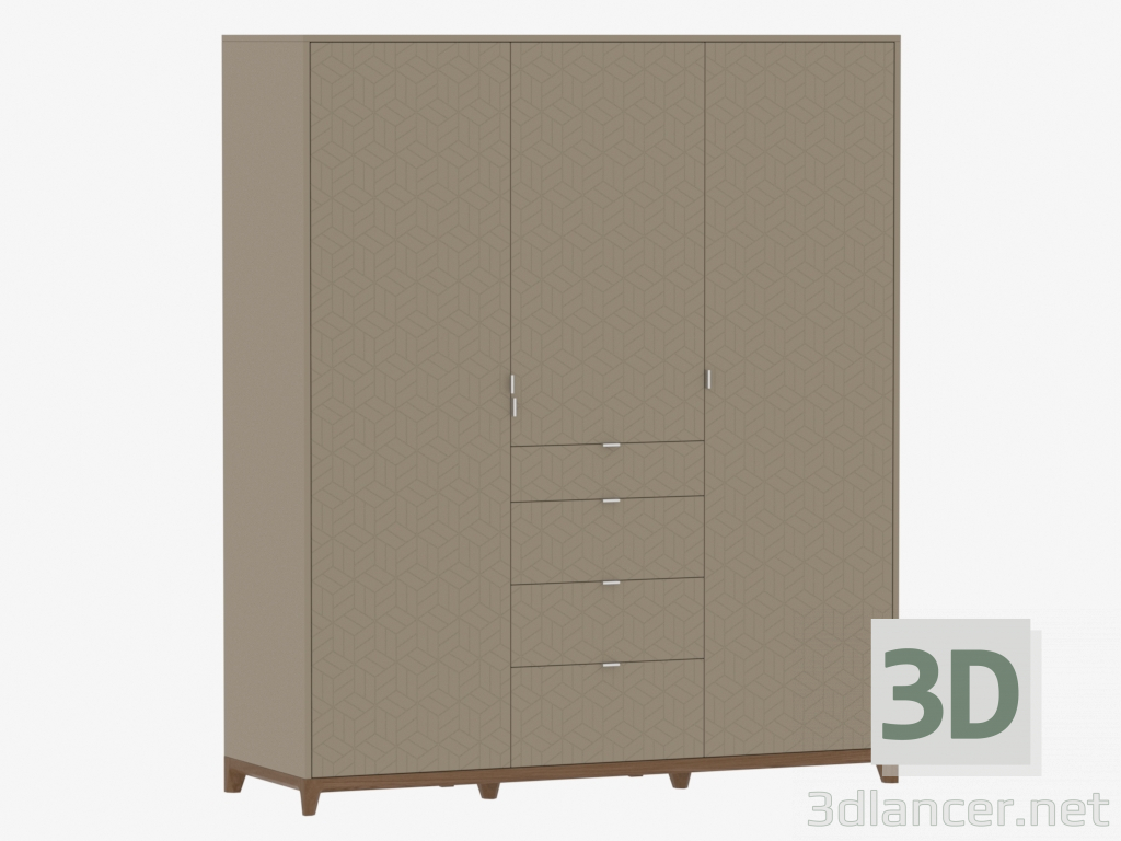 Modelo 3d Guarda-roupa CASE № 2 - 1800 (IDC020101910) - preview