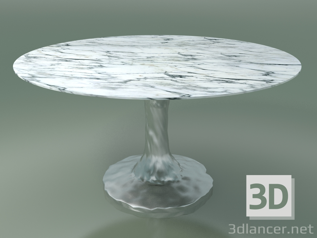 3d модель Стол обеденный круглый (136, White Carrara Marble) – превью