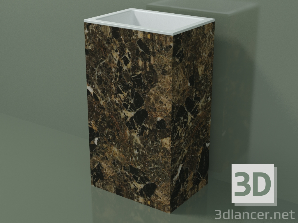 3d model Freestanding washbasin (03R126101, Emperador M06, L 48, P 36, H 85 cm) - preview