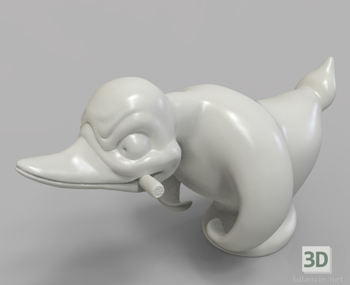 modèle 3D canard pas contant. - preview