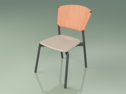 Silla 020 (Metal Ahumado, Naranja, Mole de resina de poliuretano)