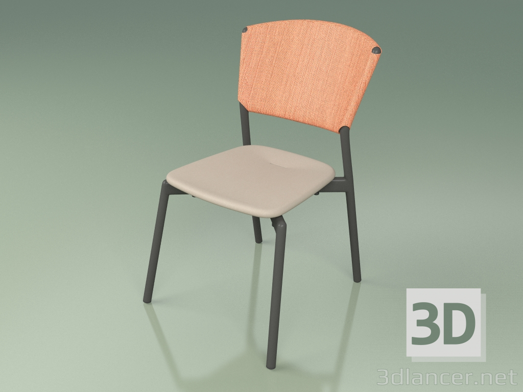 3d model Silla 020 (Metal Ahumado, Naranja, Mole de resina de poliuretano) - vista previa